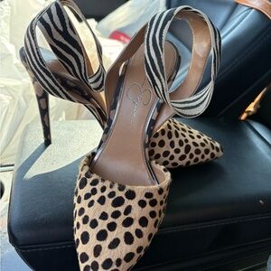 Jessica Simpson Zebra and Leopard Print Heels